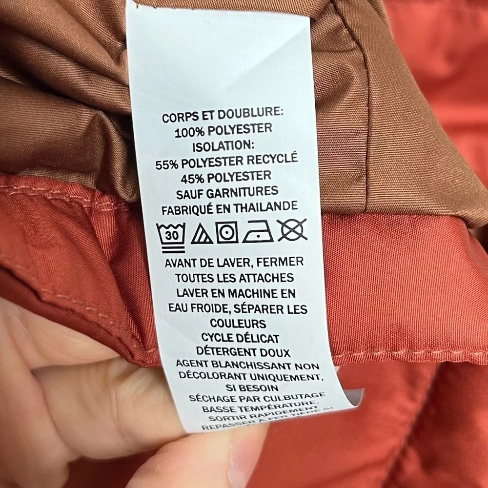 L.L. Bean Orange Mountain Classic Water Repellent Puffer Jacket Color-Block L - Picture 6 of 7
